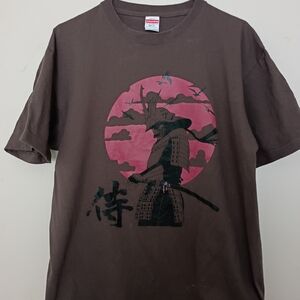 Samurai Graphic Brown T-Shirt